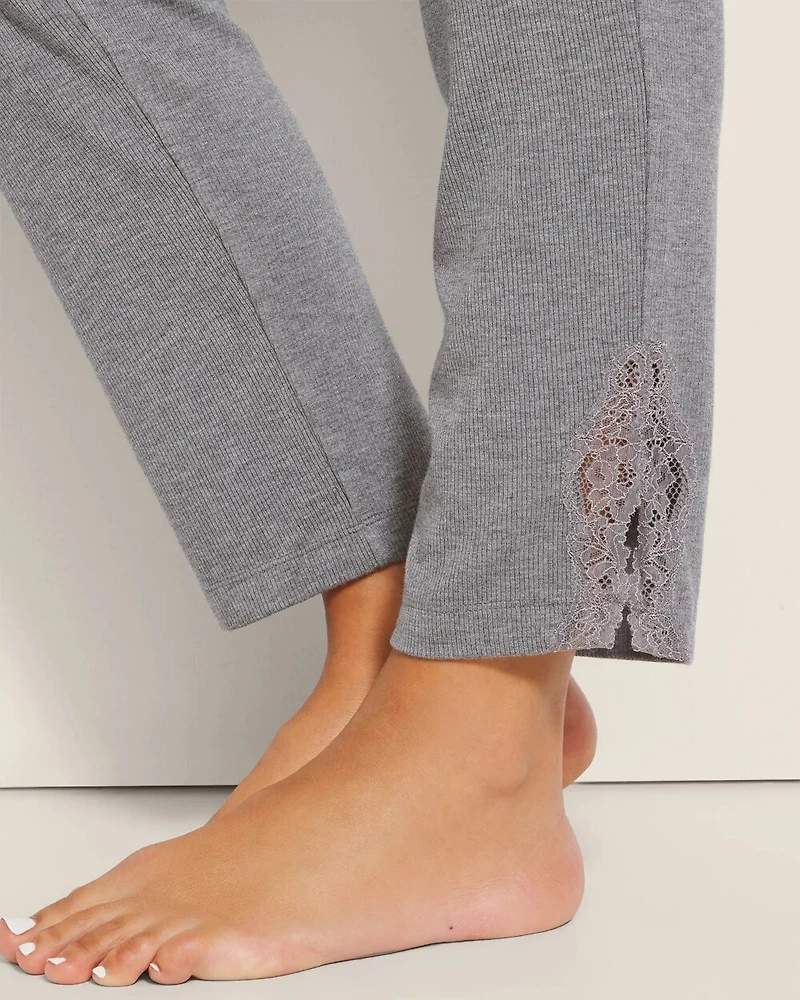 Rib Ankle Pajama Pants