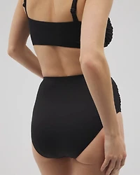 Ruched High-Waist Bikini Bottom