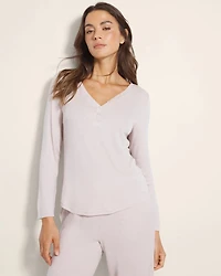 Long-Sleeve Pajama Henley