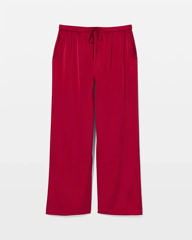 Wide-Leg Pajama Pants