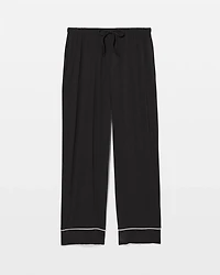 Solid Piped Pajama Pants
