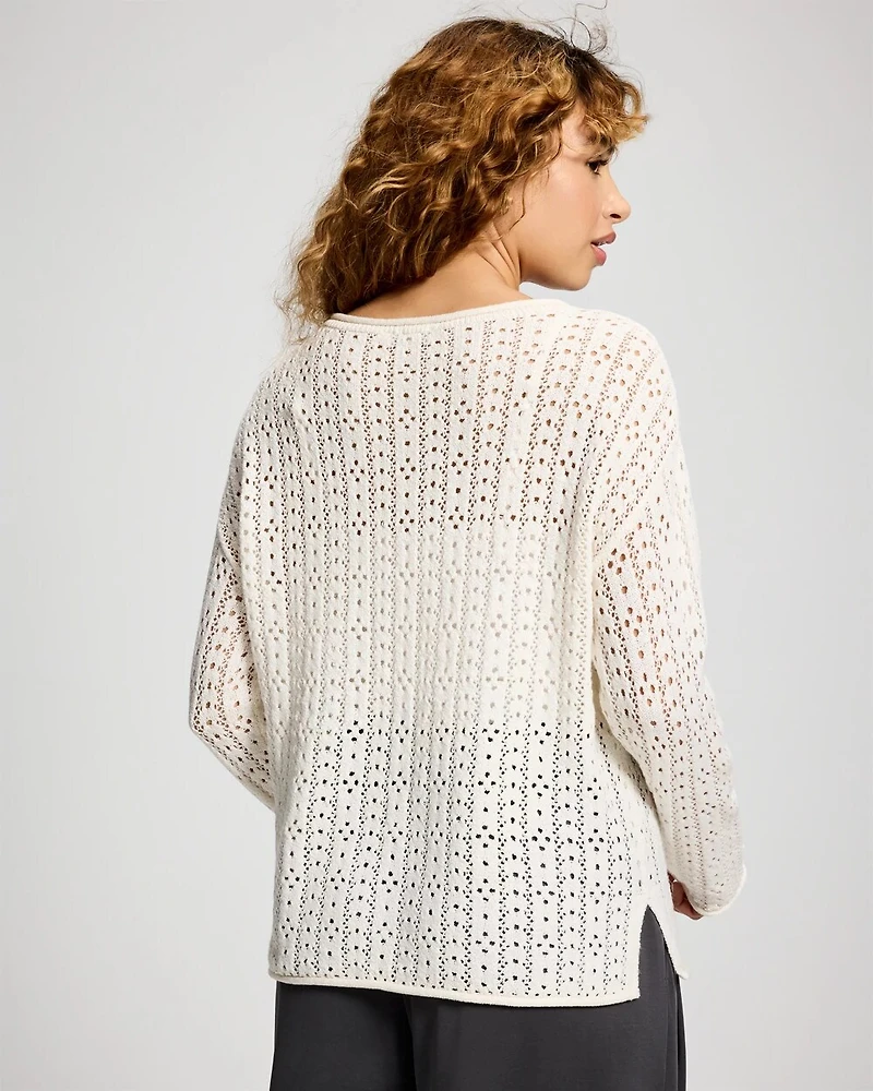 Crochet Rolled Edge Sweater