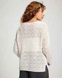 Crochet Rolled Edge Sweater