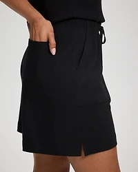 Relaxed Long Pajama Shorts