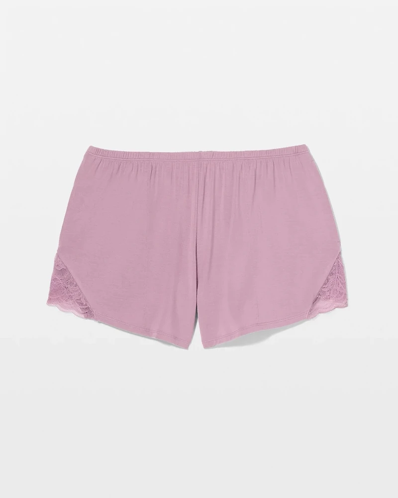 Lace Trim Pajama Short