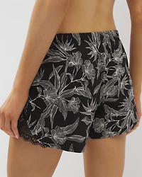 Lace-Trim Pajama Shorts
