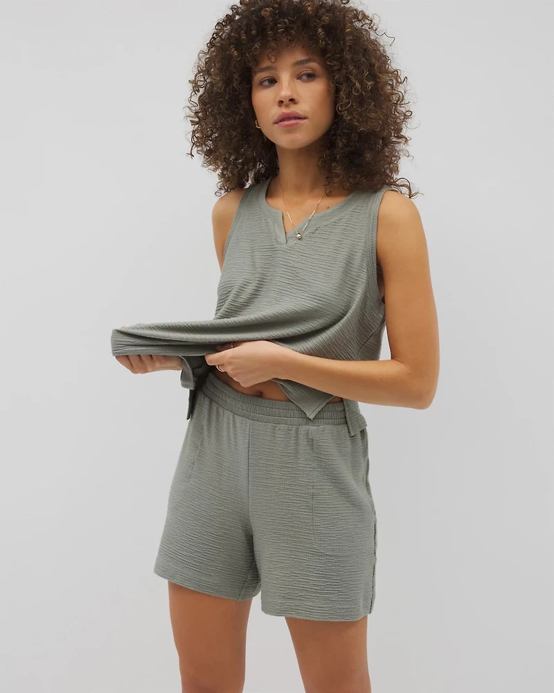 Crinkle Knit 5 Inch Short