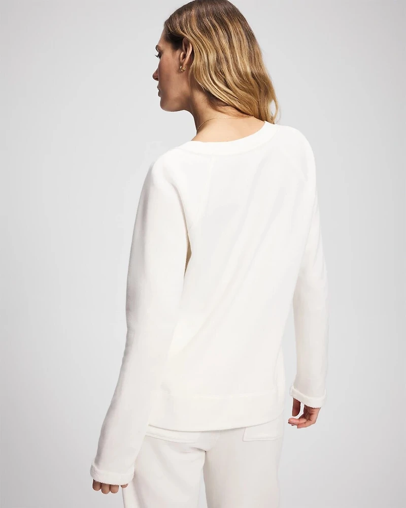 Essential Terry V-Neck Sweatshirt