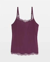 Rib Lace Trim Pajama Cami
