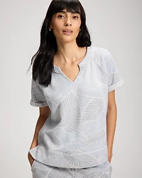 Cotton Terry Relaxed Short Sleeve Sweatshirt