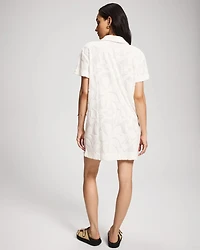 Jacquard Terry Collared Dress