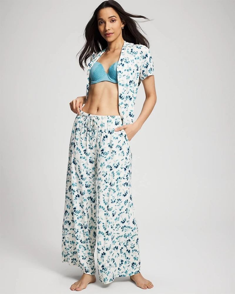 Wide-Leg Relaxed Pajama Pants