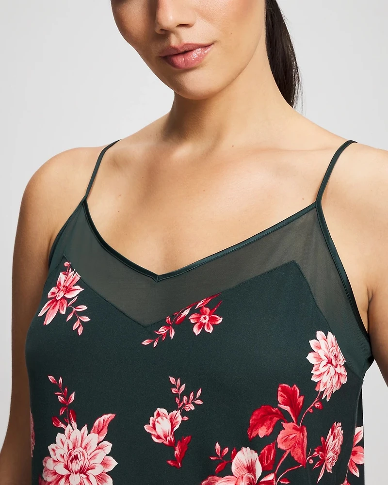 Mesh Trim Pajama Cami