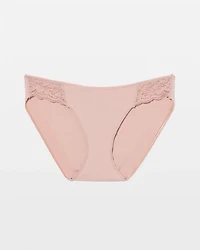 Cotton Blend Bikini Panty with Lace