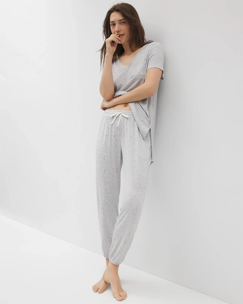 Slub Banded Ankle Pajama Pant