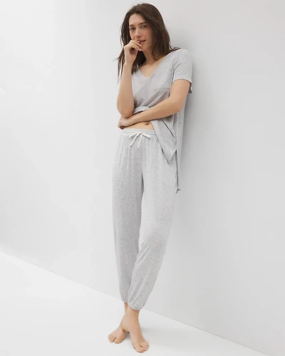 Slub Banded Ankle Pajama Pant