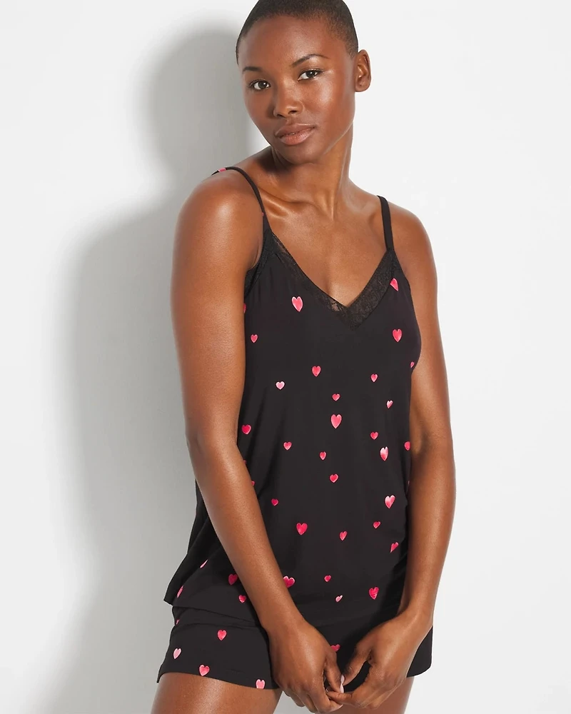 Lace Trim Pajama Cami