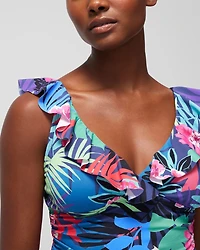 Bleu Rod Hawaiian Punch Ruffle Tankini