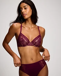 Geo Lace Unlined Perfect Coverage Bra