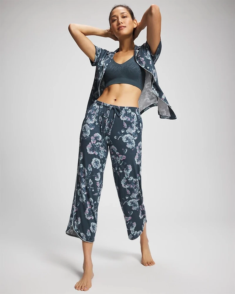 Piped Crop Pajama Pants