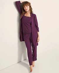 Rib Long-Sleeve Pajama Cardigan