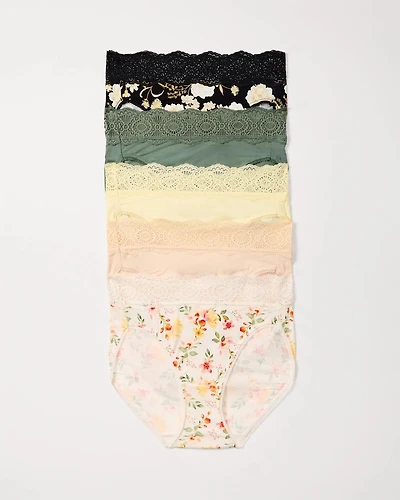 Crochet Lace High Leg Panty Pack