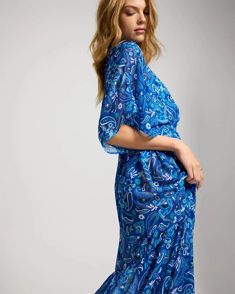 Bleu Rod Beattie Meet Me in Sorrento Chiffon Cover Up Dress
