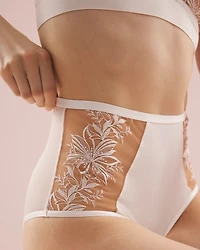 Framed Embroidery High-Waisted Cheeky Panty