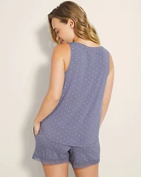 Printed V-Neck Pajama Tank