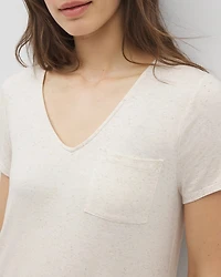 Slub Short Sleeve Long Sleepshirt
