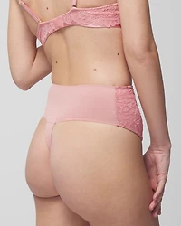 High-Waist Thong Panty With Lace