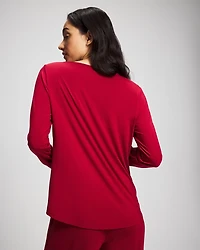 Lace Long Sleeve Pajama Top