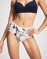 Cotton Brief Panty with Lace Trim