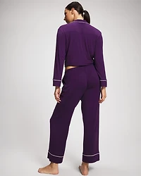 Solid Piped Pajama Pant