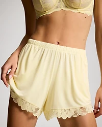 Bold Floral Lace Pajama Shorts