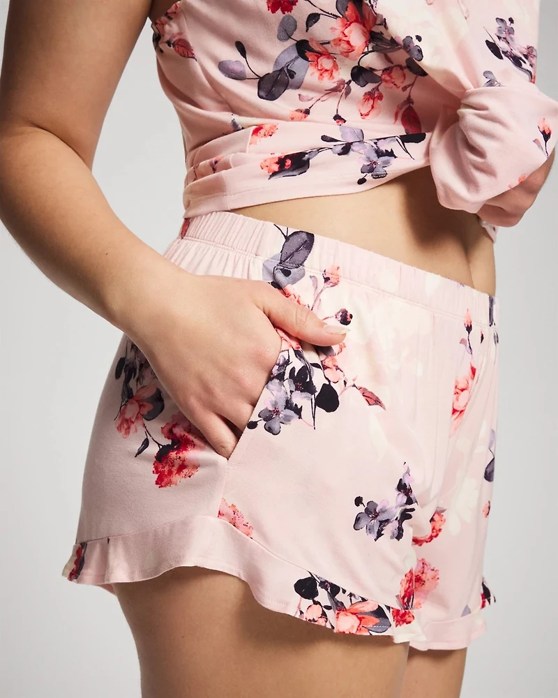 Ruffle Pajama Shorts