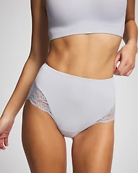 High-Waist Brief Panty with Lace