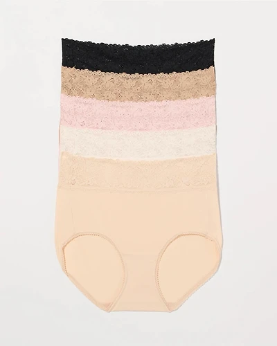 Brief with Perfect Lace Waist Panty 5-Pack