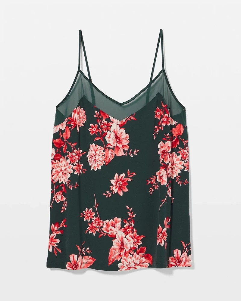 Mesh Trim Pajama Cami