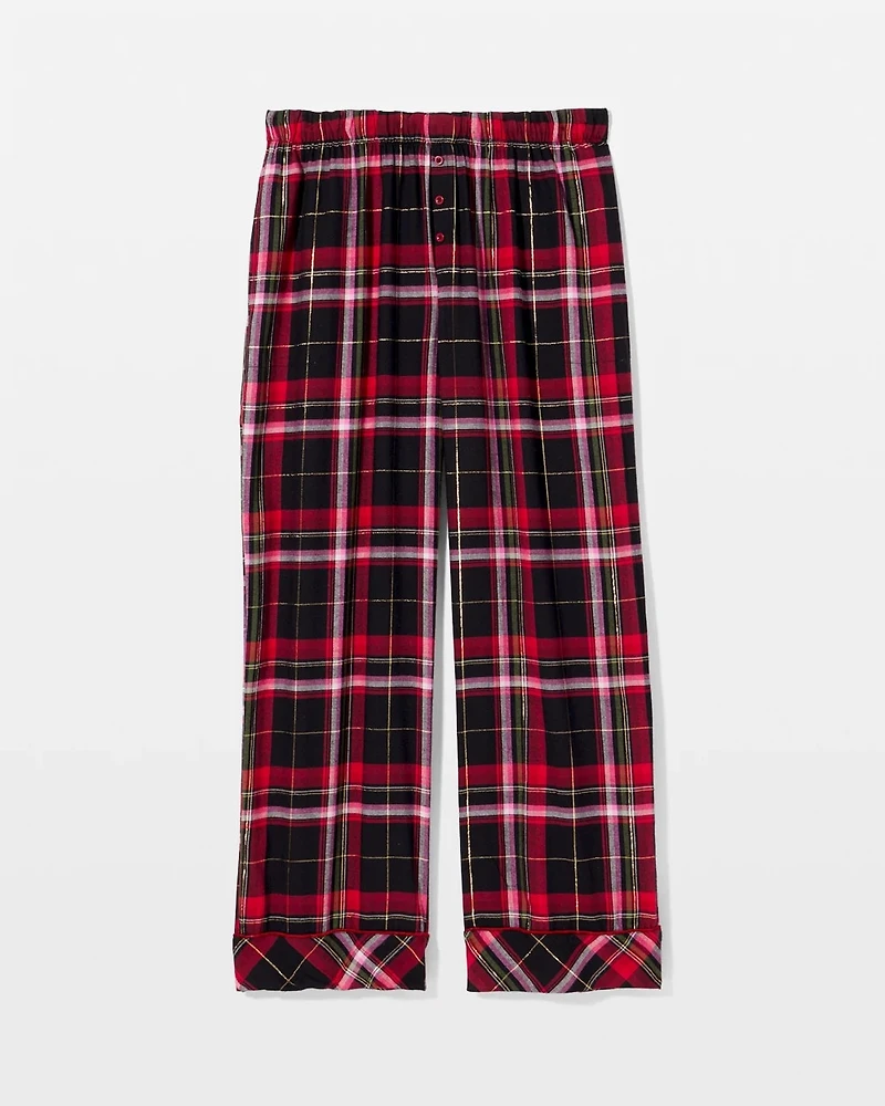 Velvet Piped Relaxed Pajama Pant