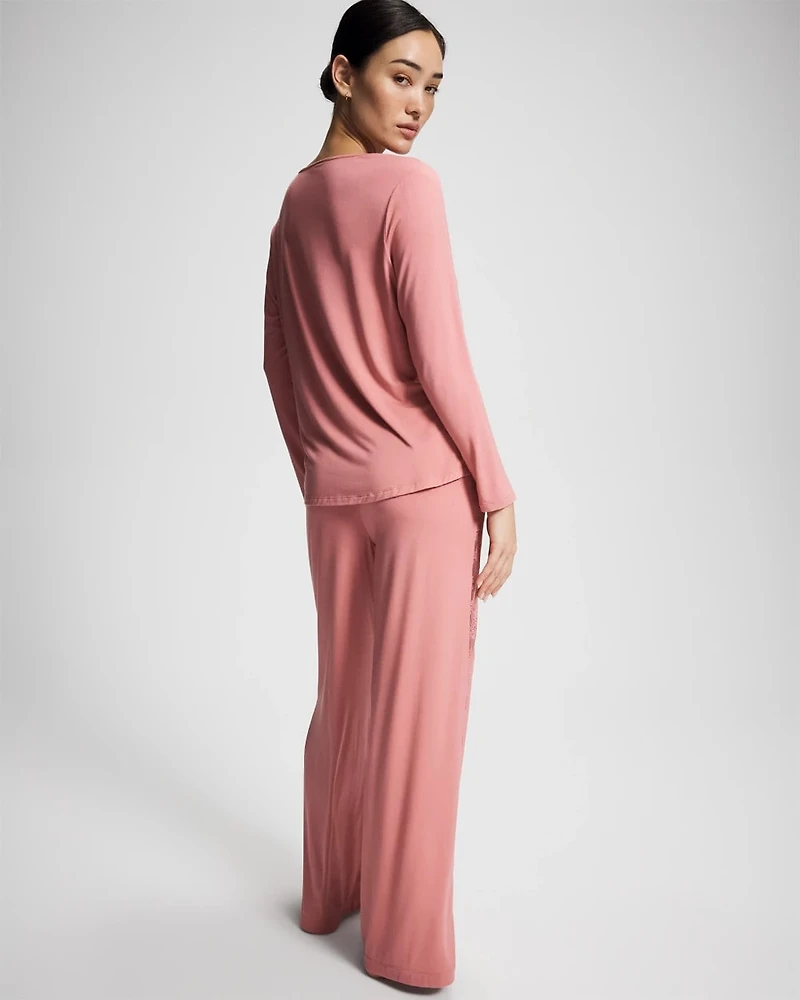 Lace Relaxed Wide Leg Pajama Pant