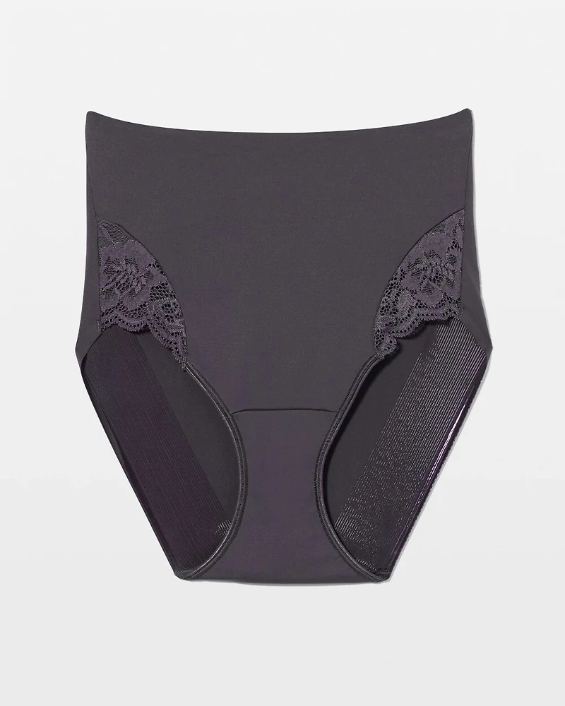 High-Waist Brief Panty with Lace