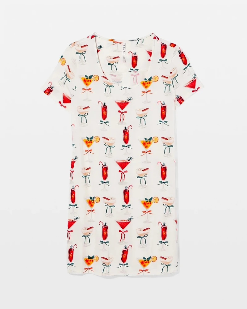 Short Sleeve Scoop Neck Sleepshirt