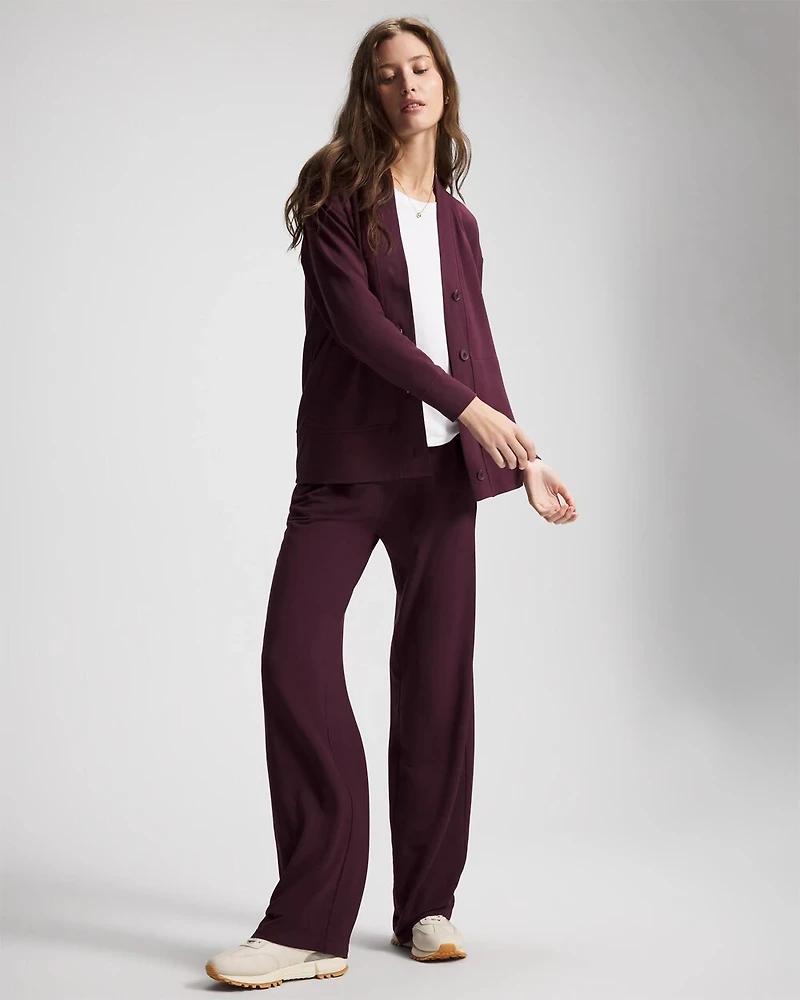 Ultrasoft Fleece Relaxed Button Up Cardigan