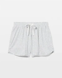Slub Curved Hem Pajama Short