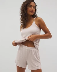 Lightweight Rib Knit Pajama Shorts
