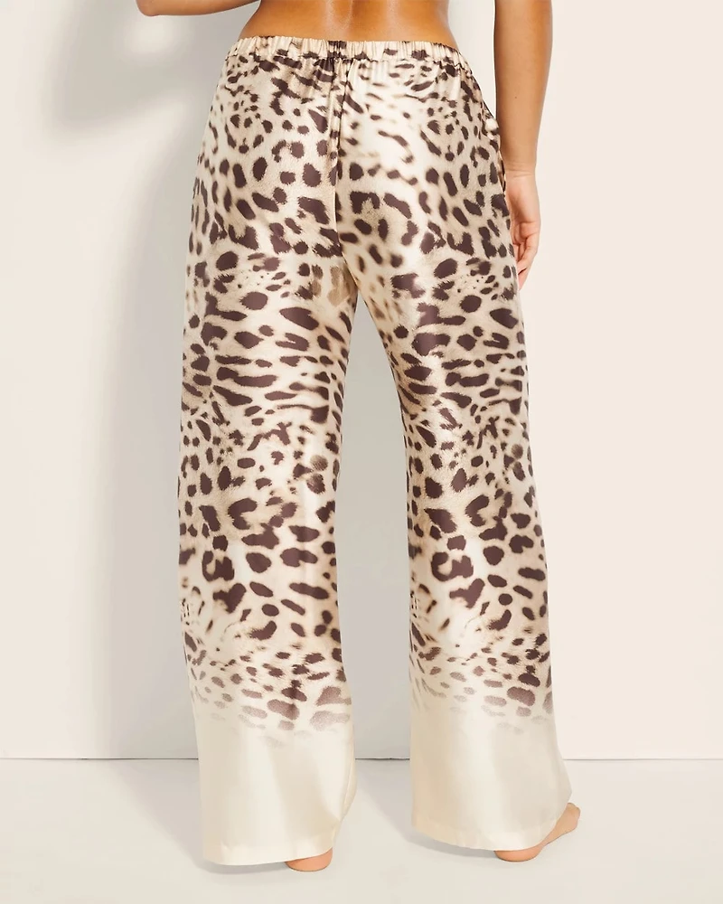 Wide-Leg Pajama Pants