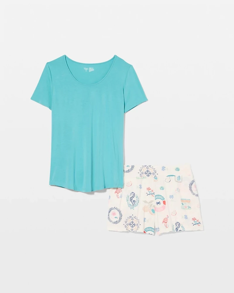 Short Sleeve and Pajama Set