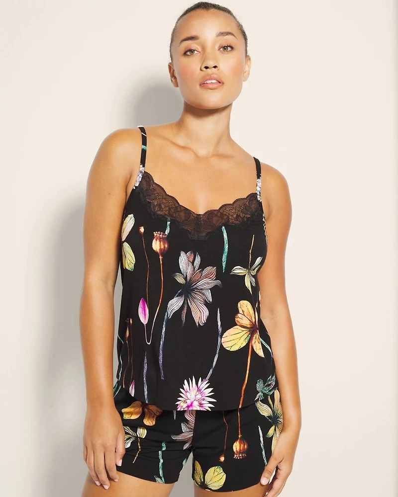 Lace-Trim Pajama Cami