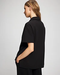 Essential Terry Quarter Zip Short Sleeve Sweatshirt